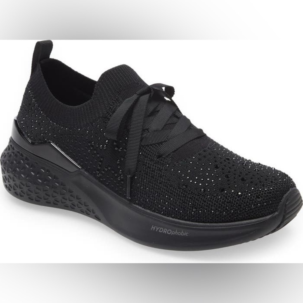 Ara Monticello Black Woven Stretch Sneaker Women’s Size 41 (US 10.5)